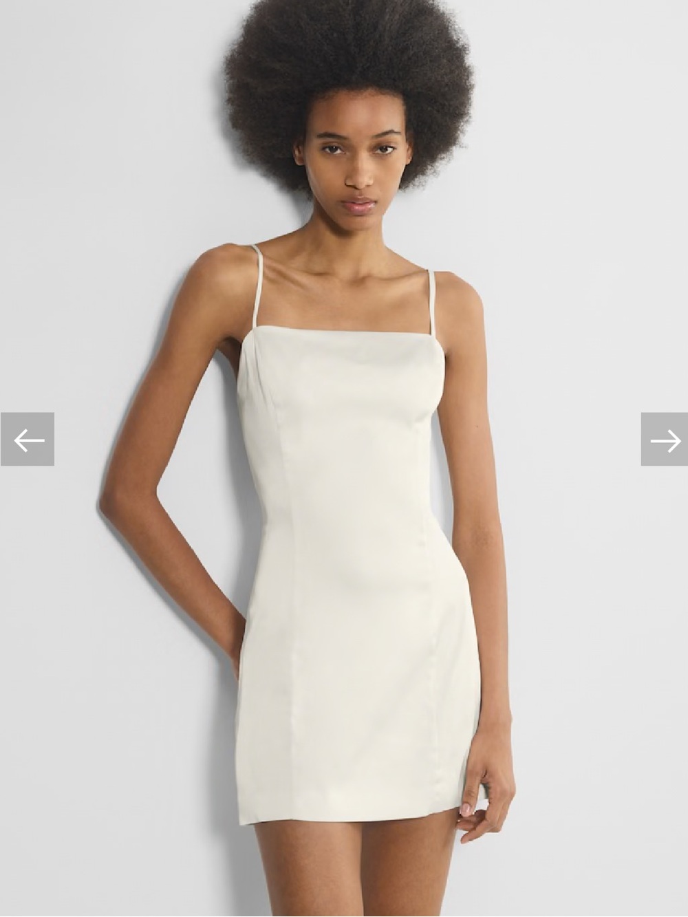 Aritzia Sunday Best Light Birch Satin Slip Dress